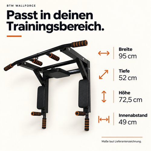 BTM™ WallForce – Klimmzug- & Dipstation